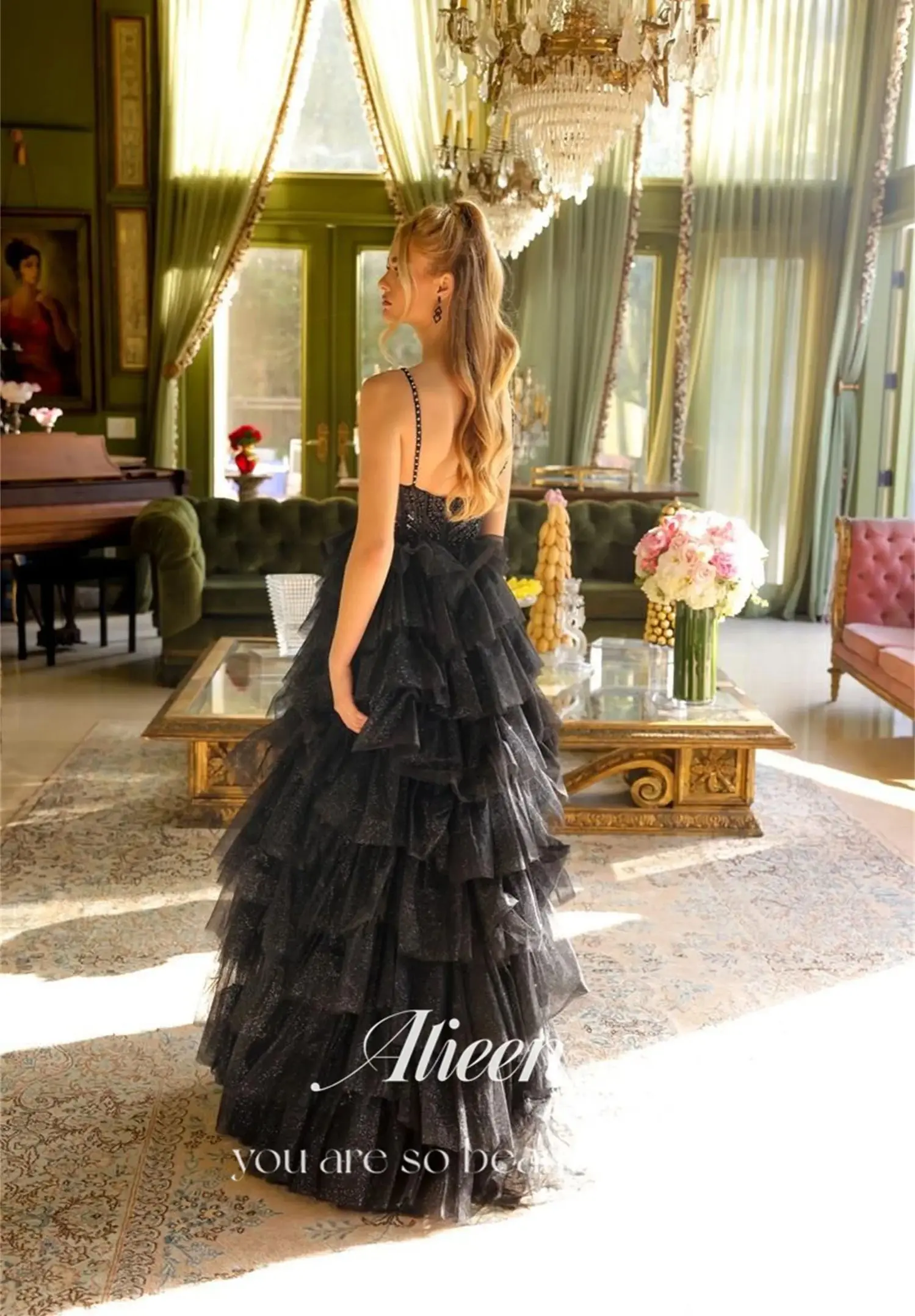 Aileen Elegante Dames Feestjurken Dames 2024 Aangepaste Handmatige Meerlaagse Galajurken 2025, Dames Avondjurk Vrouw Gala