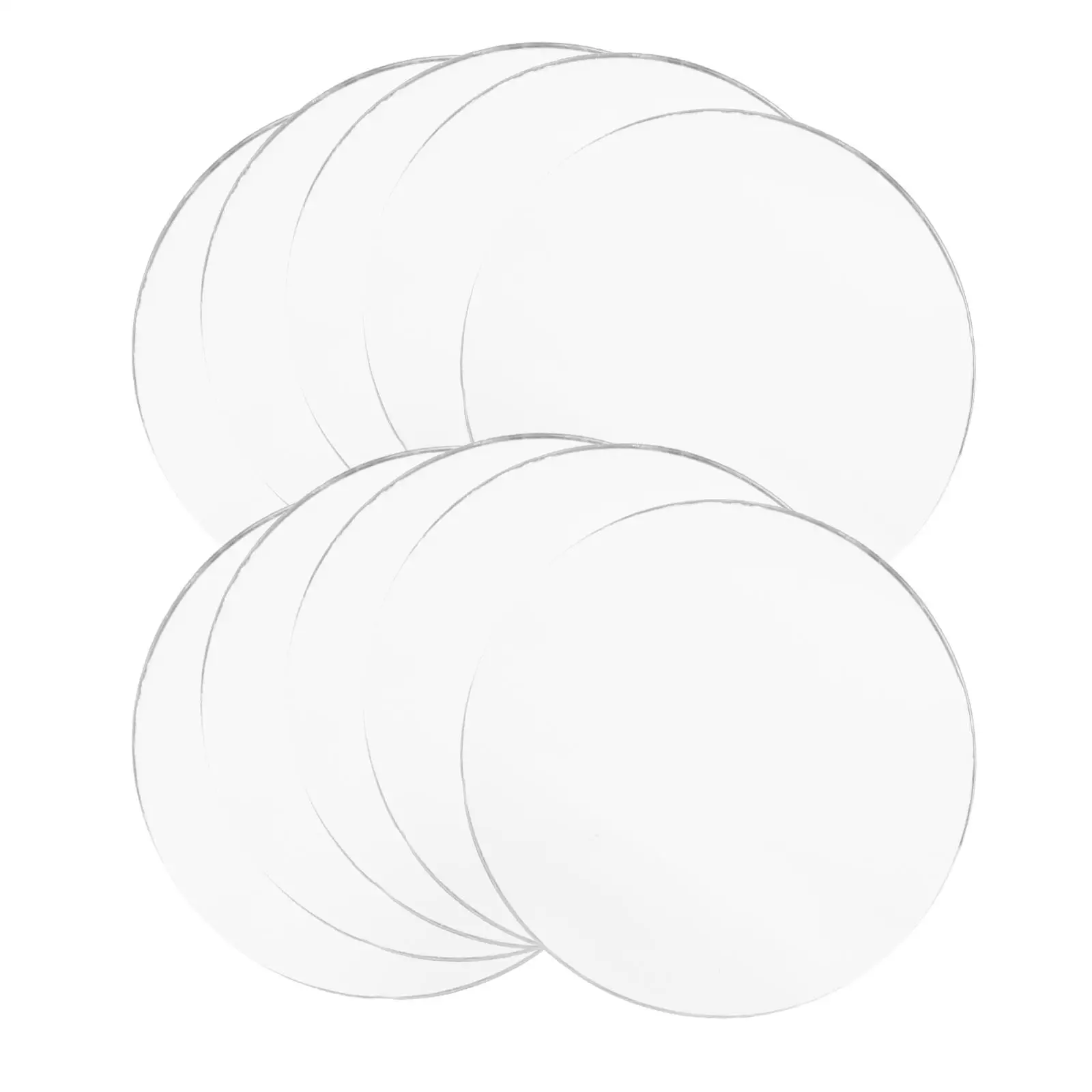 10-teilige ovale Glasspiegellinsen zum Selbermachen, Make-up-Spiegel, Bastelspiegelbögen für Enthusiasten, kleiner tragbarer Make-up-Spiegel