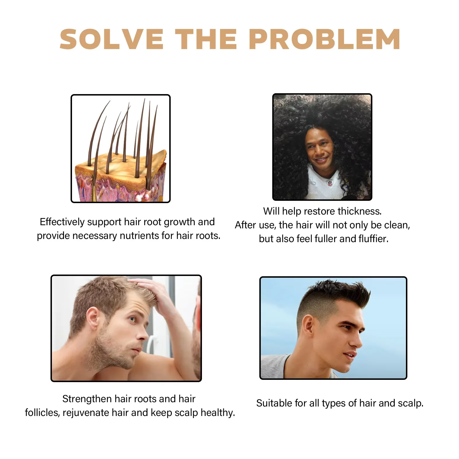 شامبو إعادة نمو الشعر من إيست مون لإصلاح فروة الرأس التالفة والجافة والمجعد والتغذية العميقة والترطيب ومنتجات العناية بنمو الشعر 100 مللي