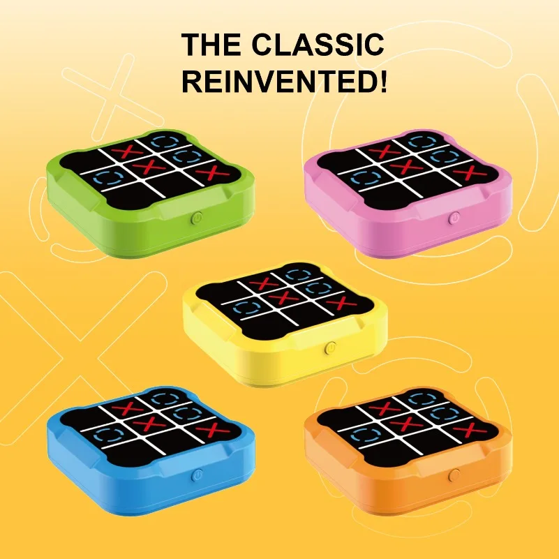 

Tic-Tac-Toe Board Puzzle Multifunctional Electronic Games Montessori Table Game Chess Set Portable for Adults Kids Multi-mode