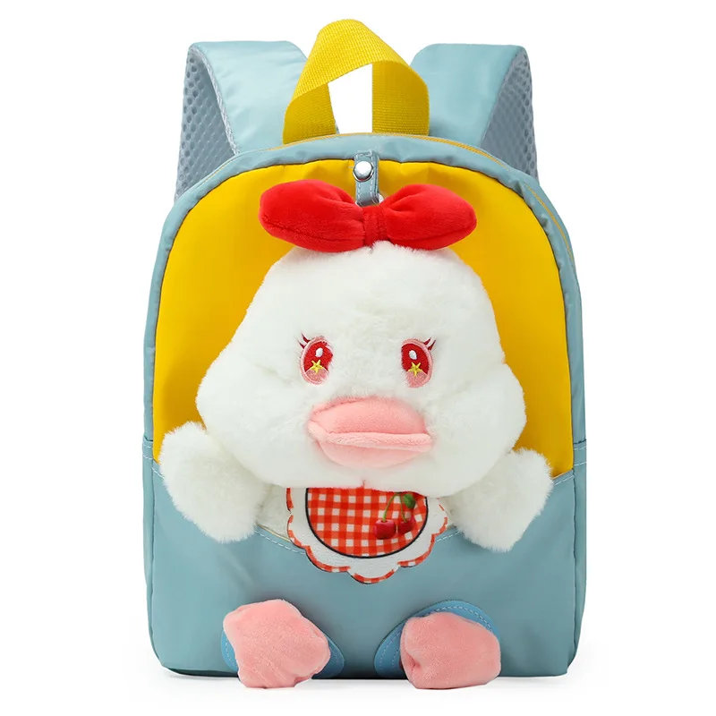 Cartoon cute kindergarten bag girls Plush Duck Children backpacks High quality Boy child backpack Small school bags 2024 kids