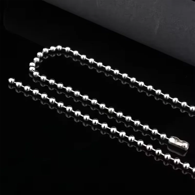 BEIER Stainless Steel Ball Chain For Pendant Men\'s Chain Trendy Titanium Steel Round Bead Chains Necklace Wholesale