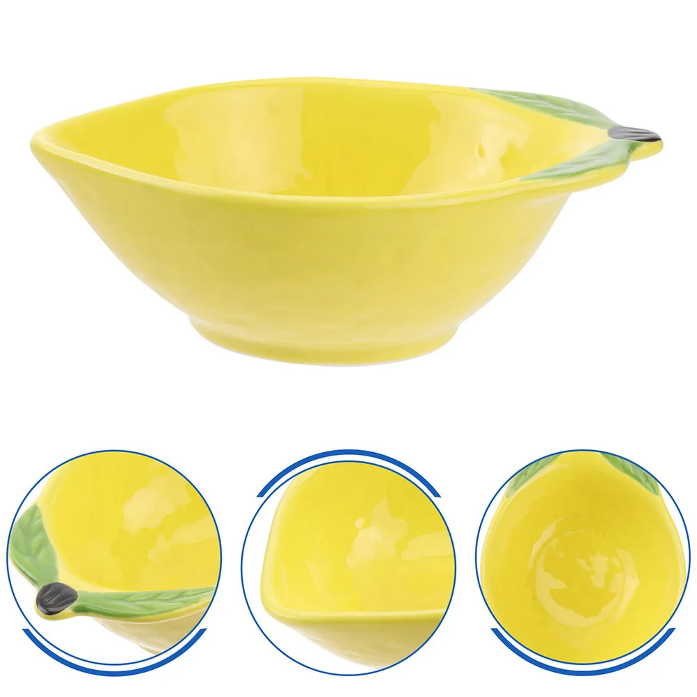 

3 шт. маленькие керамические тарелки для соуса в форме лимона, глубокие тарелки для соевого соуса, специй, приправ, бытовая посуда