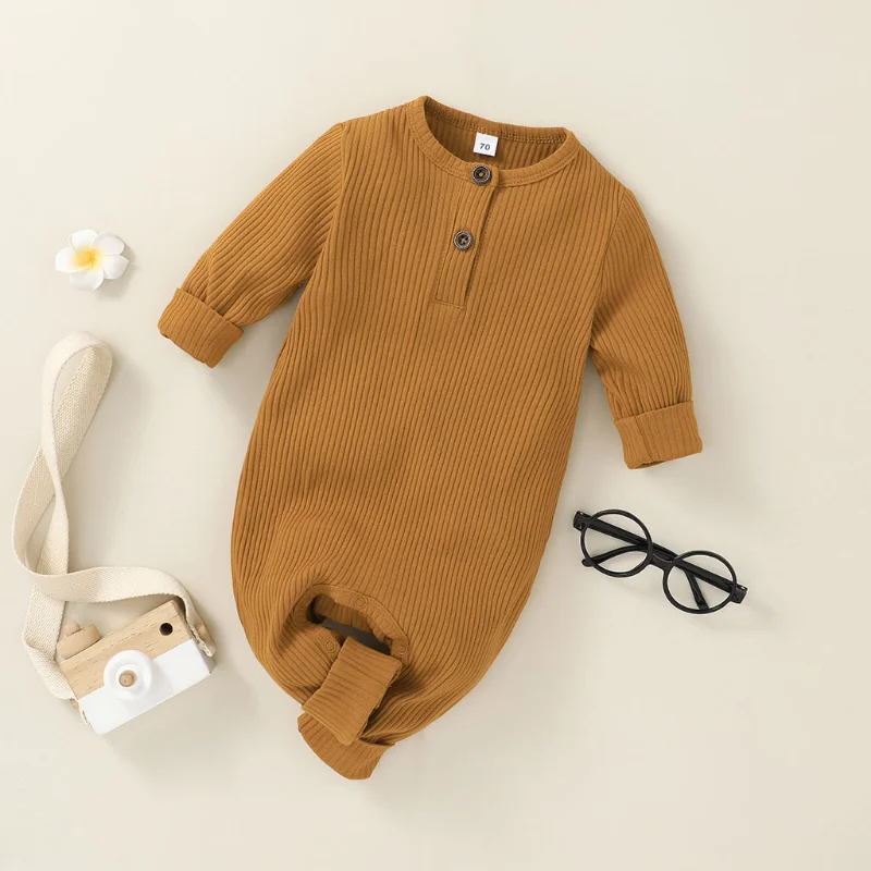 Newborn Baby Boy Clothes 0 to 12 Months Cute Onesies For Baby Girl Korean Style Long Sleeve Infant Romper Toddler Jumpsuit