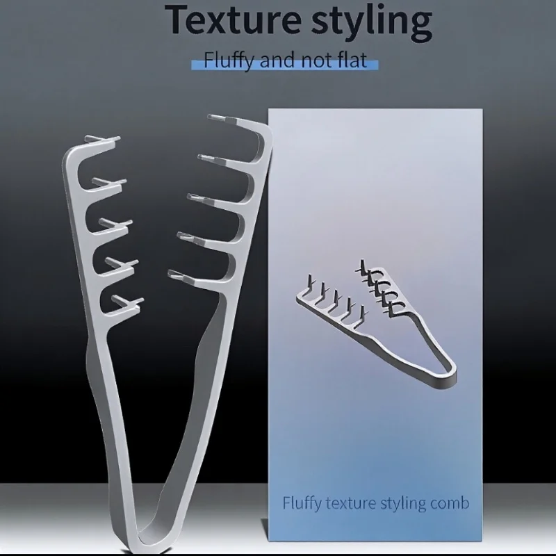 Volumizing Wide-Tooth Hair Styling Comb for Men, ABS Plastic with Textured Grip, Ideal for All Hair Types, Perfect for Home Use