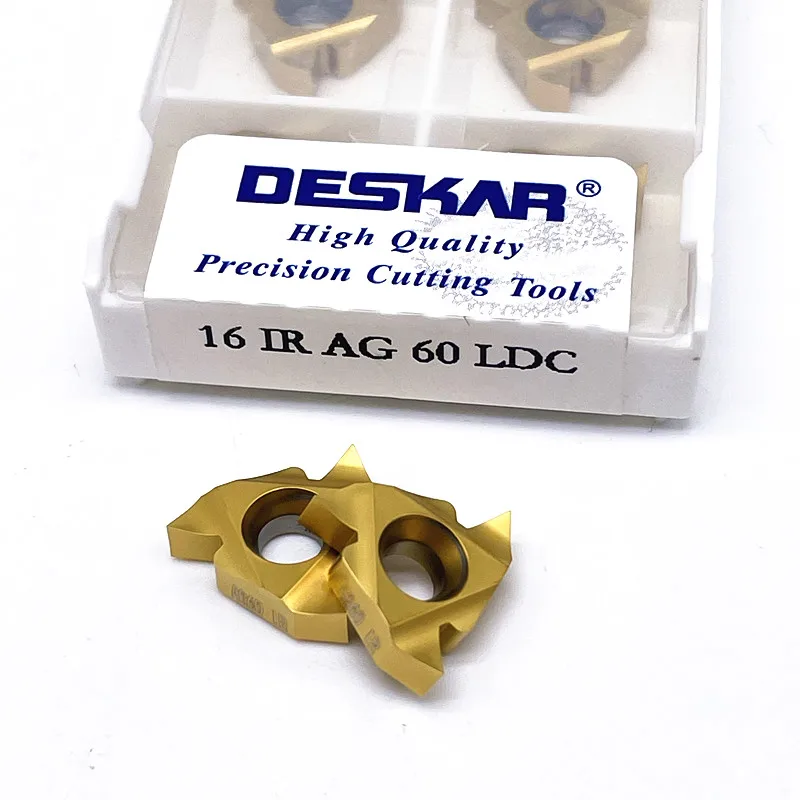 16er ag55 ag60 lda ldc 16ir ag55 ag60 lda ldc carboneto cnc torno lâmina de corte pvd + cvd revestido inserção rosqueada de alta qualidade