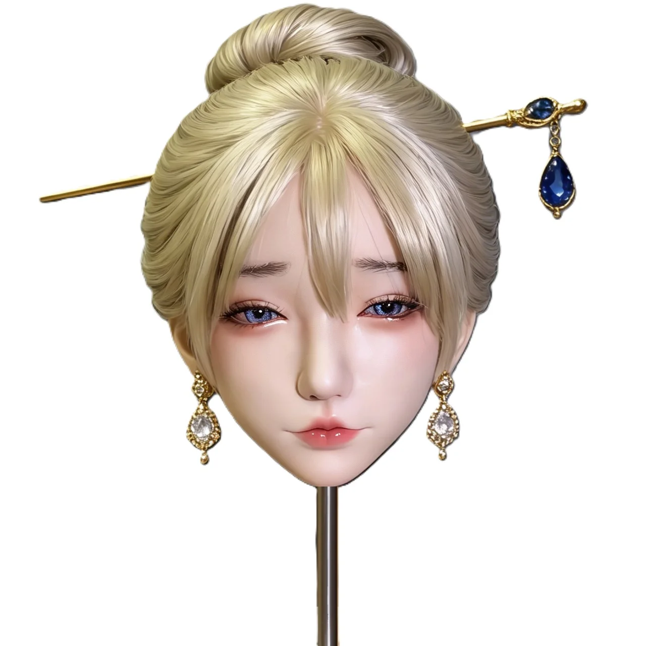 Wonanii Silicone Head HYH-SHB-KX-0007 Wig Rooted Oral Cavity Life-Size Skin Texture M16 Interface Movable Joint Skeleton