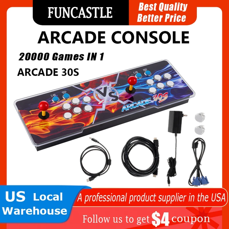 Retro Arcade Game Console Box 20000 Games in 1 Classic Retro Video Game Double Stick Multiplayer Joysticks Saga Arcade Console