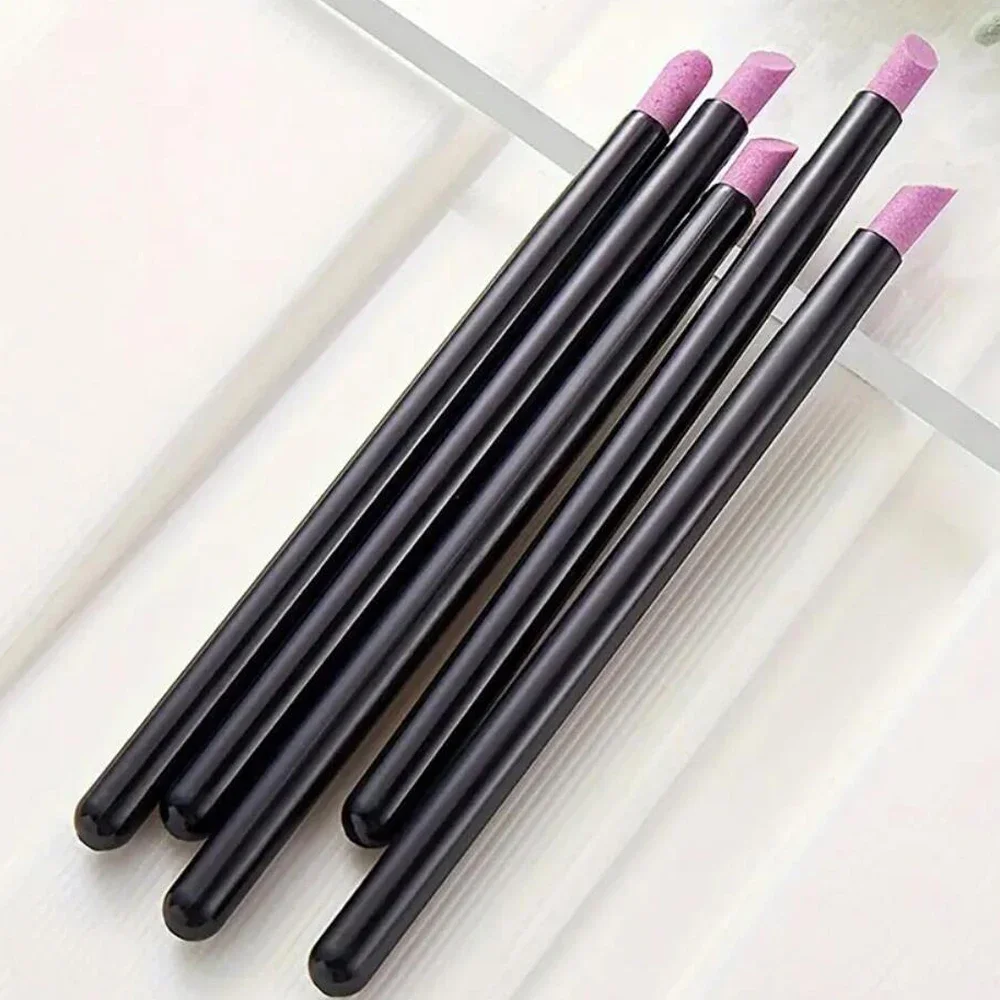 5PC Manicure Quartz Polishing Pen Set 130mm Dead Skin & Cuticle Remover Quartz Pen Fine Sanding Quartz Stone Nail Cuticle Pusher
