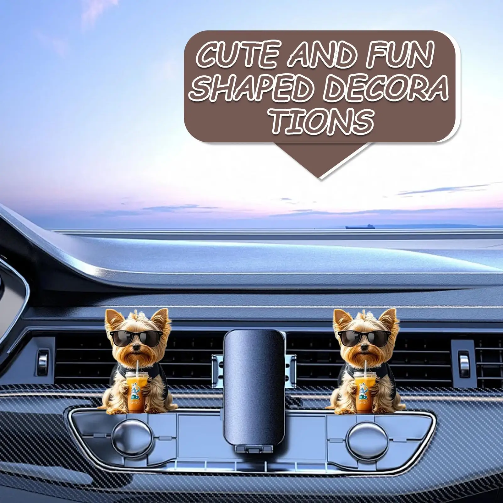 

Вентиляционные зажимы, освежитель воздуха, 2D акриловый ароматический зажим, декоративный диффузор духов для собак, для ежедневных поездок, путешествий, ночного летнего фургона