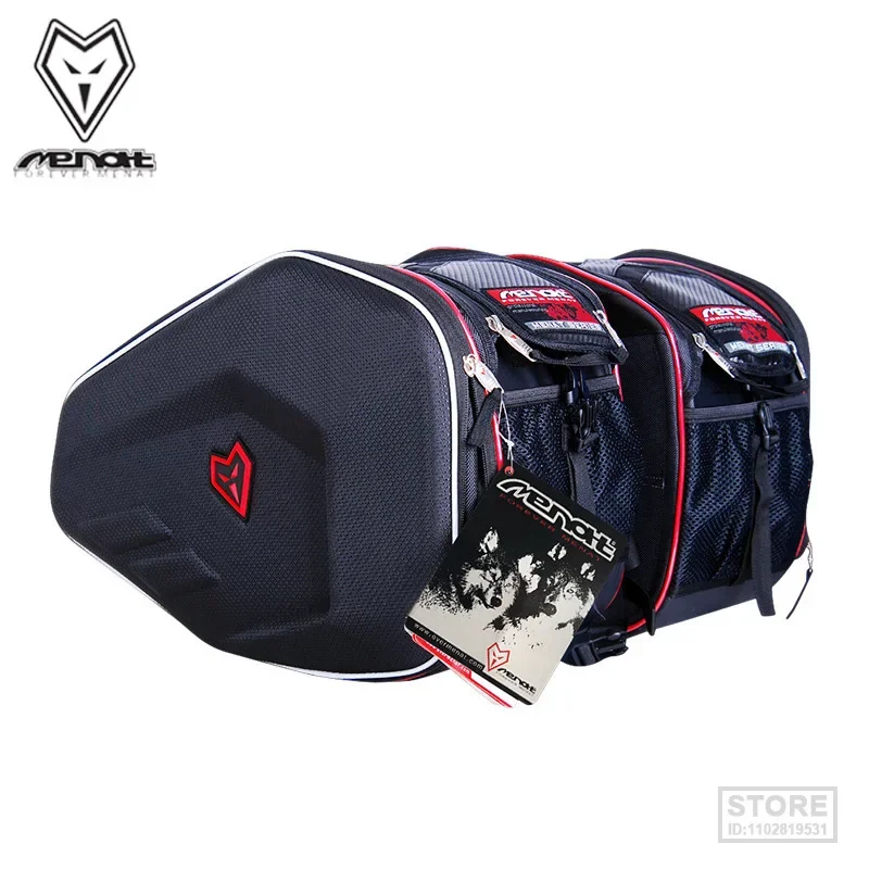 Universal Motorcycle Waterproof saddle bag Luggage Double Seat racing travel outdoor package big space with rain cover