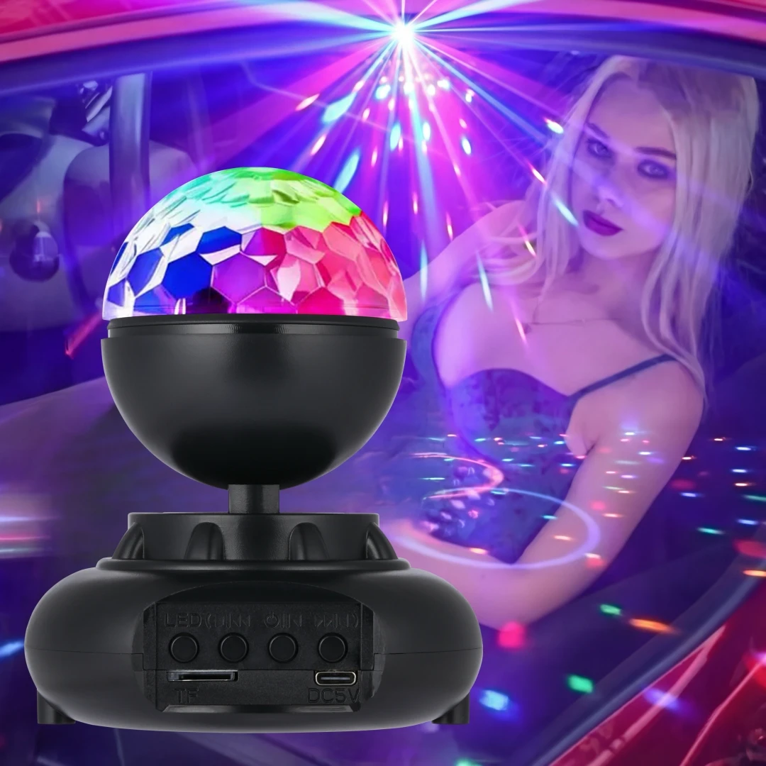 

Disco Ball Light Bluetooth Speaker With DJ Lighting, 7 Light Colors, Magic Stage Party Strobe Light For Clubs, Dance Halls, KTV