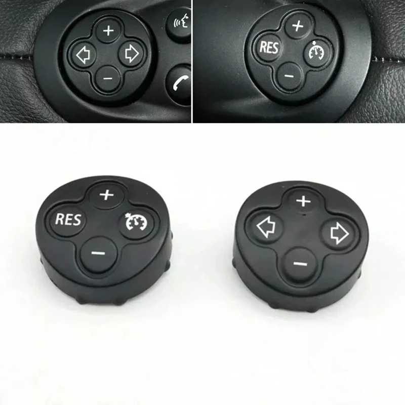 2Pcs Steering Wheel Volume Button Cruise Control Switch Cover For BMW MINI Cooper