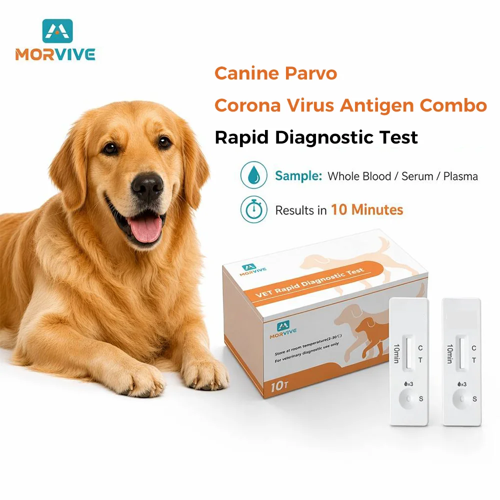 Pet Test Kits Canine distemper test for Dog for CDVAg CPV Ab CIV Ag CCV Ag  Result in 5-10 Minutes Home rapid testing 10pcs/box