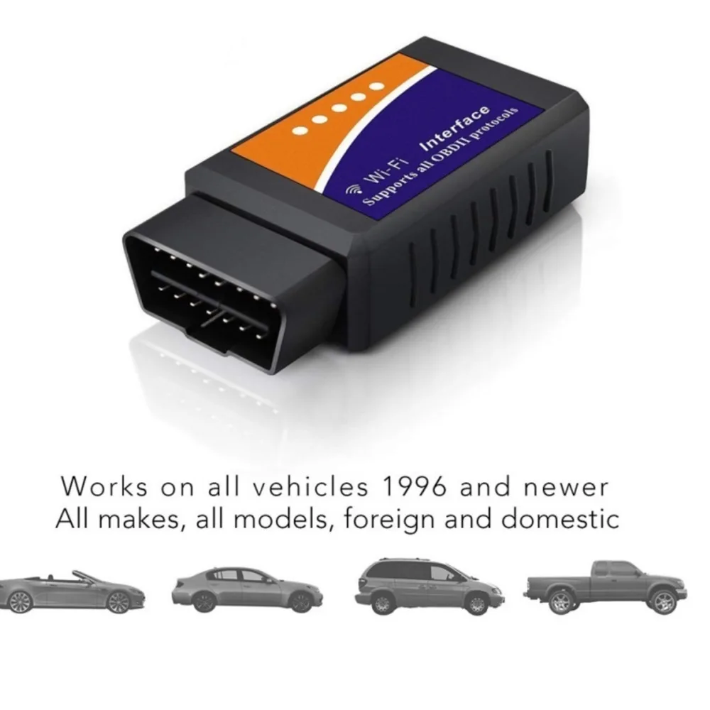 New Elm327 Wi-fi OBD2 V1.5 Diagnostic Car Auto Scanner With Best Chip Elm 327 Wifi OBD Suitable For IOS Android/iPhone Windows