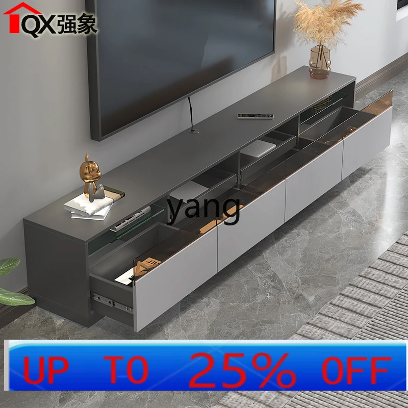 LHH  light luxury rock panel TV cabinet, simple modern floor-to-ceiling storage cabinet with drawers