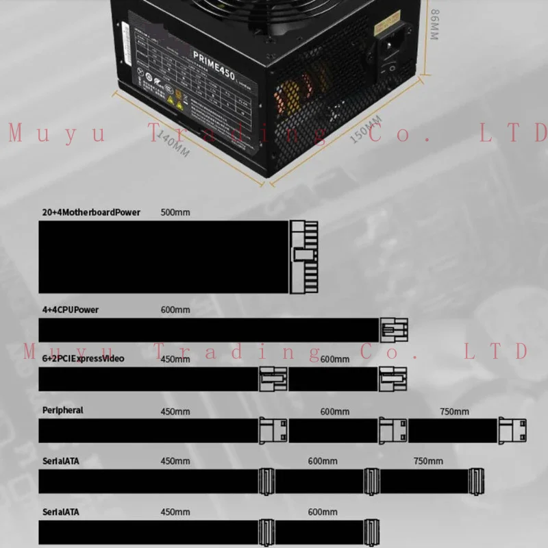 New Original PSU For Great Wall Rated 450W Peak 550W Power Supply PRIME450 GM-450 GW-A450BHE-SC