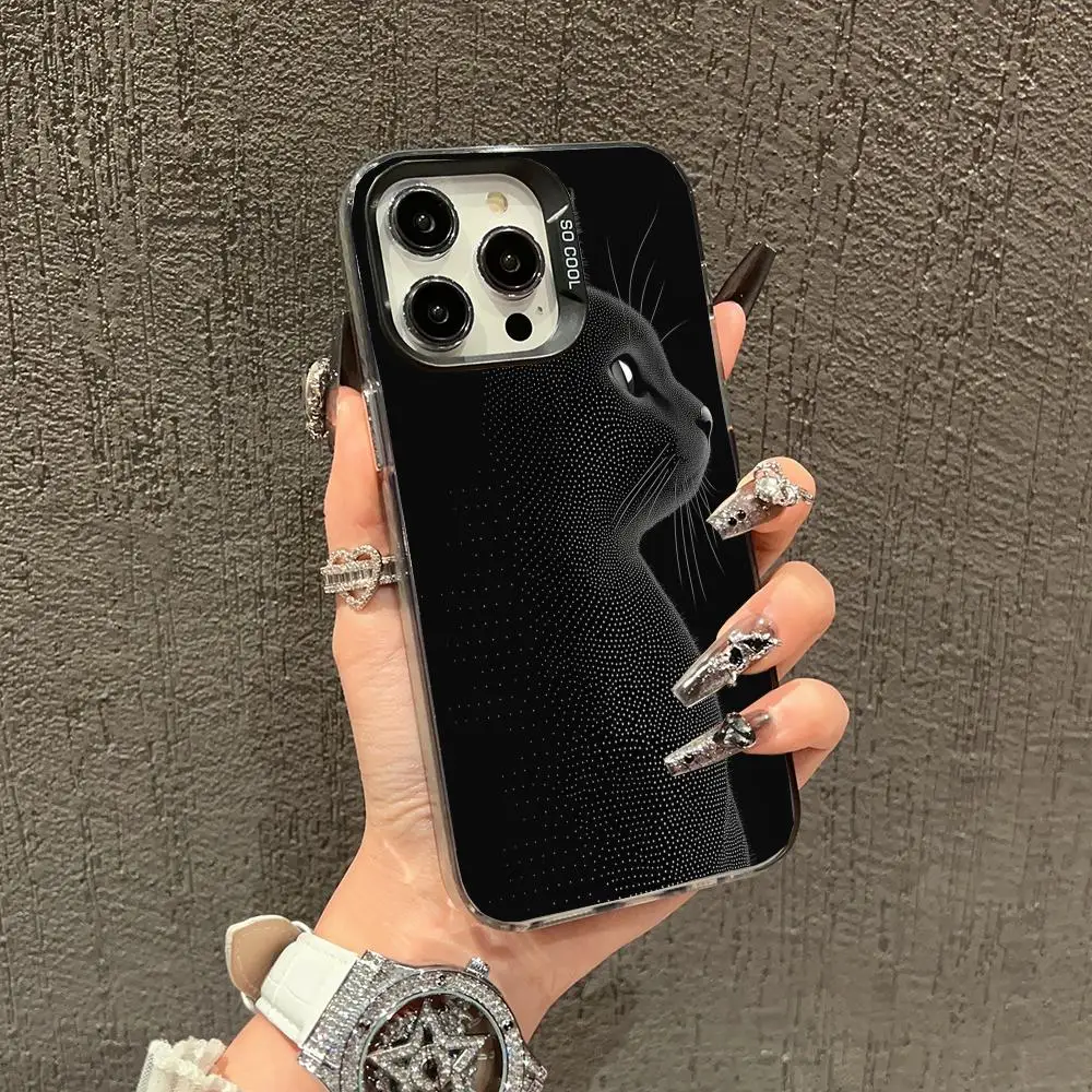 

Black Cat Design case for iPhone17 16 15 14 13 12 11 Pro/ Max/Plus shock-proof rear cover anti-fingerprint