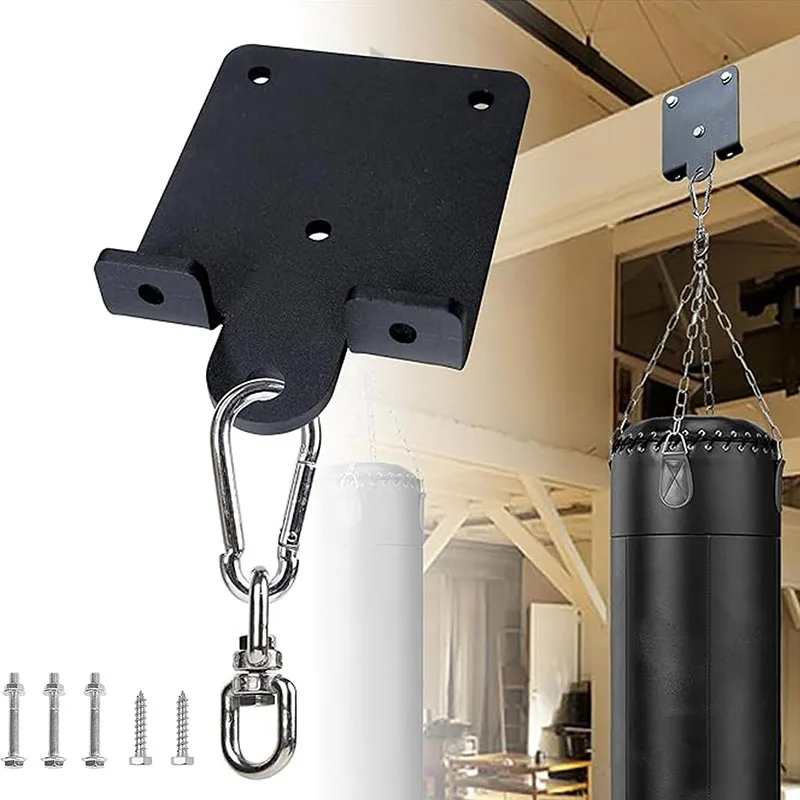 Heavy Bag Hanger 360 Degree Rotation Punching Bag Mounting Bracket  Wall Ceiling Mount Wood Beam Hook Heavy Punching Boxing Bag