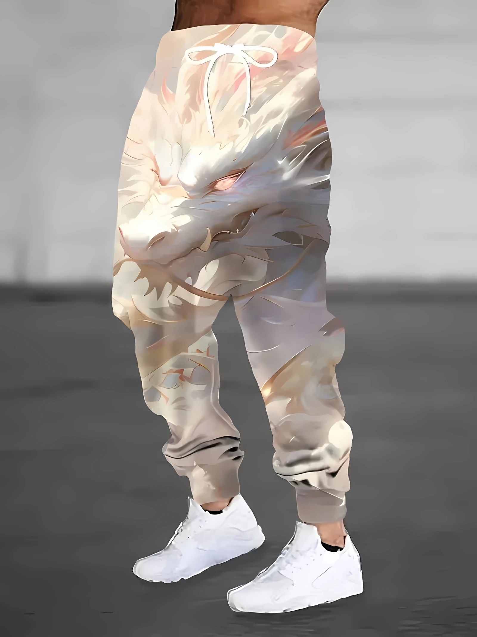 

The new men's casual pants for the autumn of 2025 3D printed jogging light elastic rope pocket sports pants