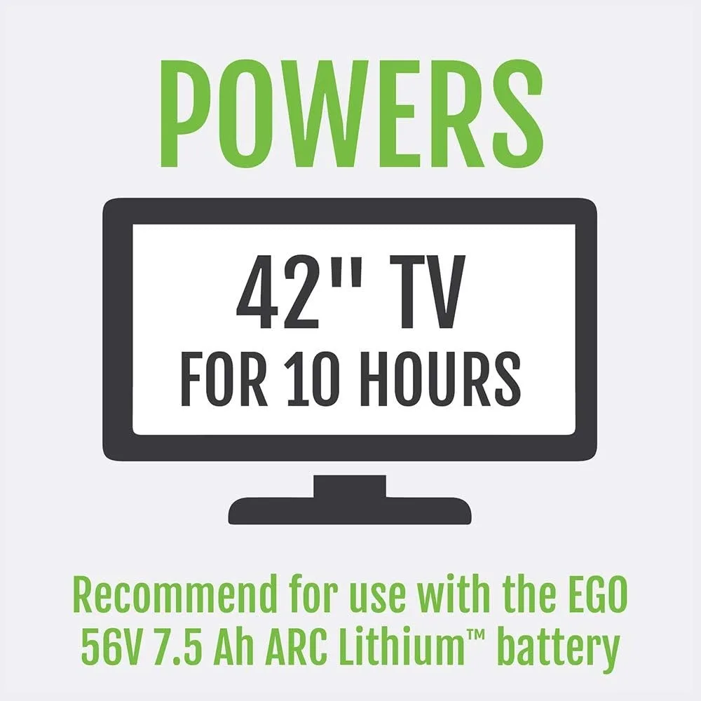 مولد عاكس محمول، 150 وات، تشغيل هادئ، مخرج تيار متردد ومنافذ USB، البطارية غير متضمنة