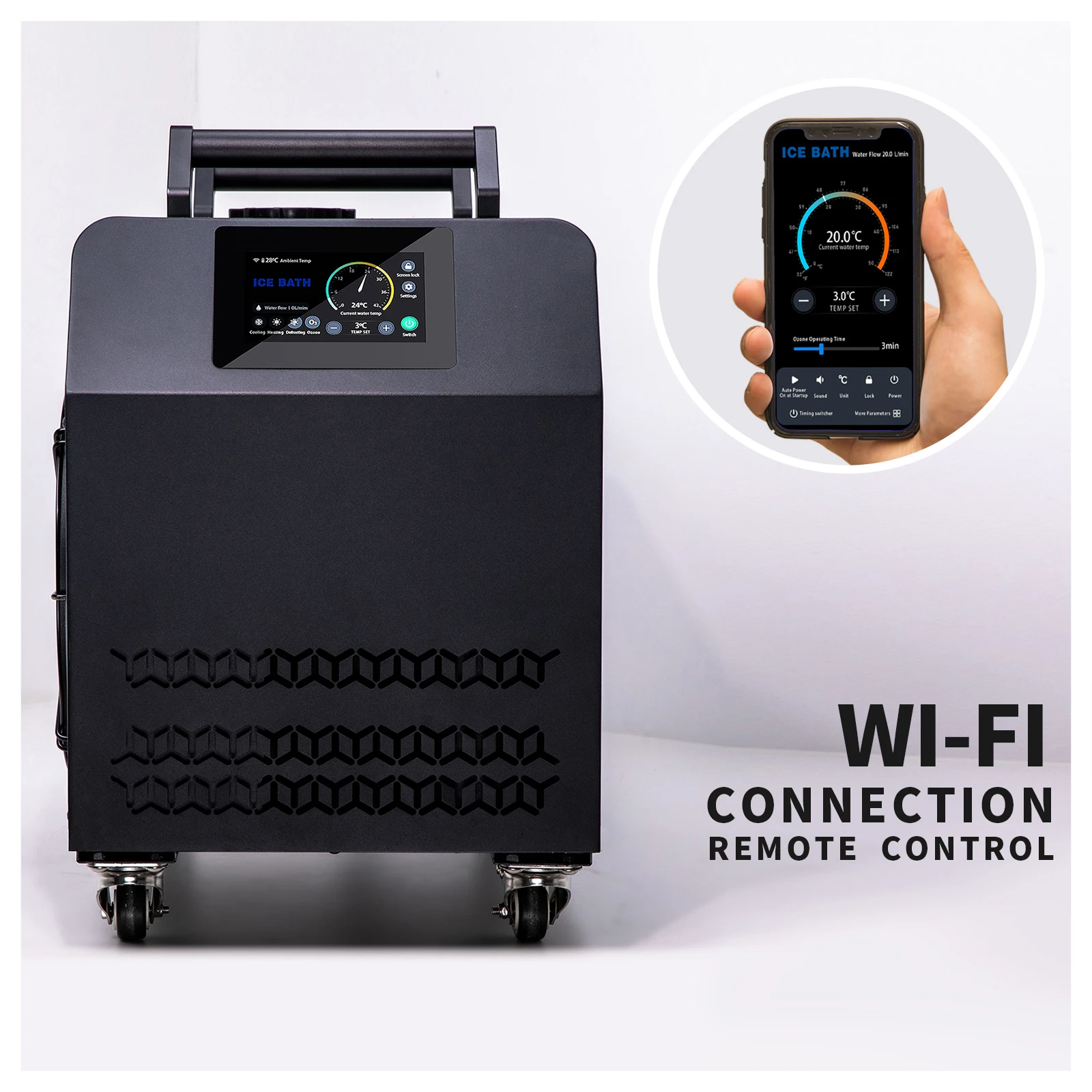 

Конкурентная цена: Охладитель для ледяных ванн 1HP с озоном, пультом ДУ, Wi-Fi и компрессором R410A