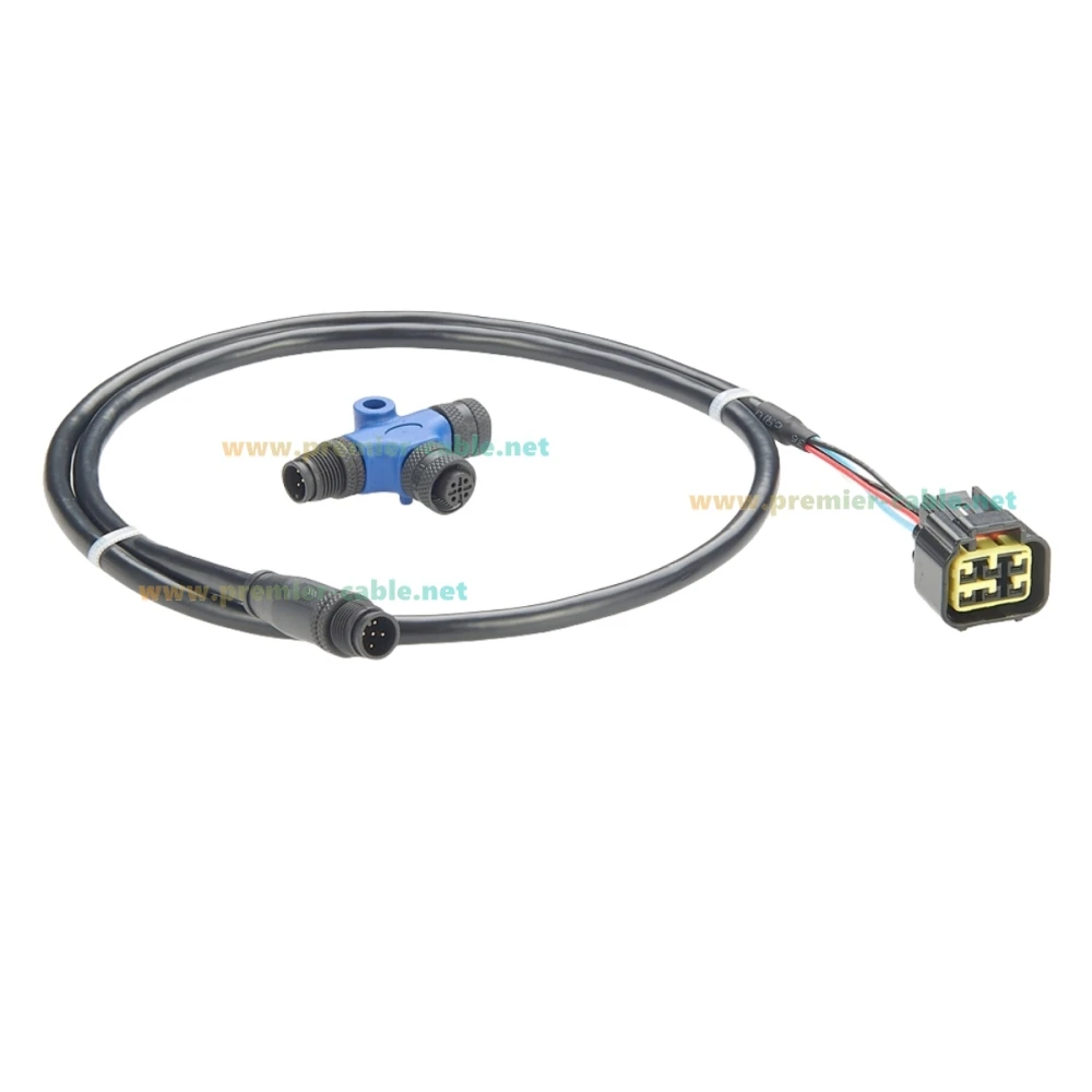 NMEA 2000 N2k 6Pin Engine Interface Cable M12 5Pin to 6Pin Engine 06653-ZZ3-760HE for Lowrance Simrad B&G Navico & Garmin