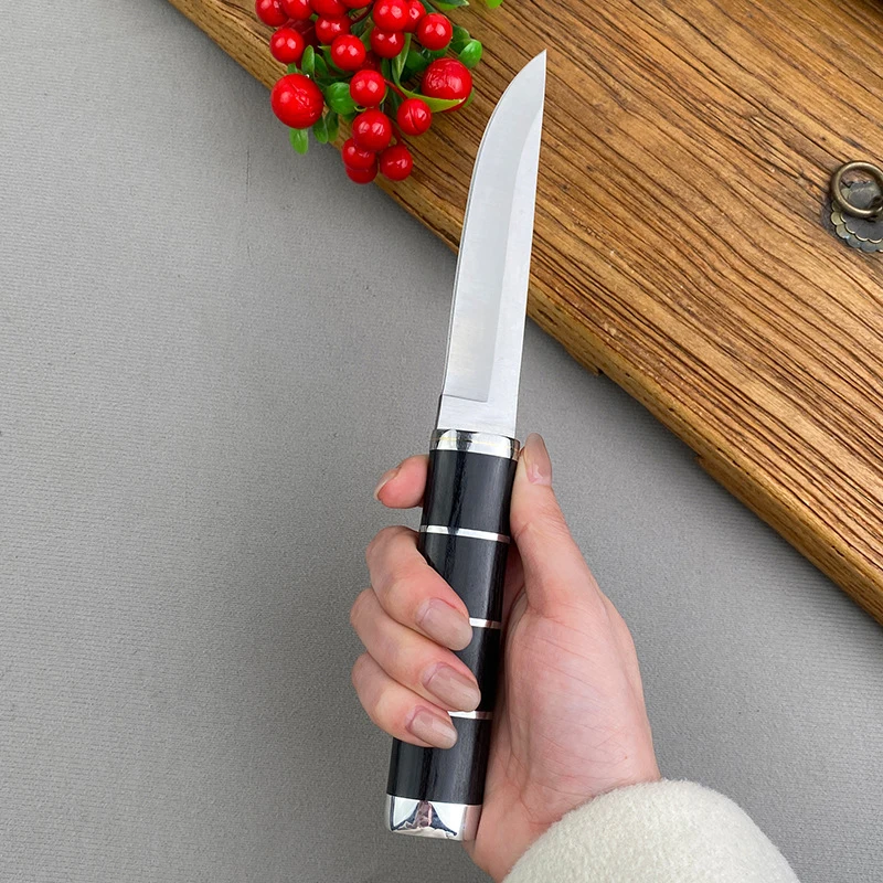 1PC 9.8-inch multi-function carving knife Forged Hand kitchen boning knife Knife Cover Stainless steel fruit cooking knife