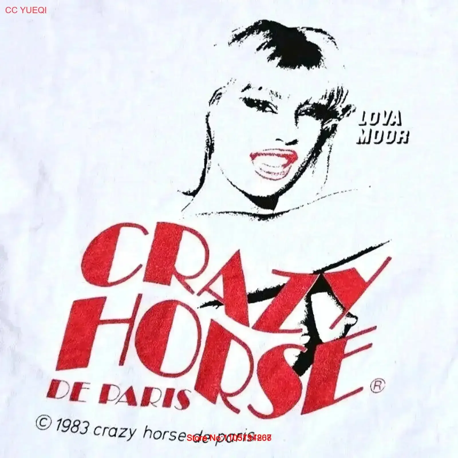 Men's Rare Vintage 80s 1983 Crazy Horse De Paris T Shirt Lova Moor Stripper L Washed Top For Everyday Wear Casual vintage