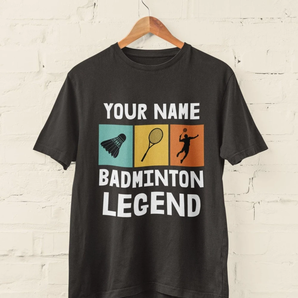 T-shirt personnalisé avec nom  - Badminton Legend avis et prix
