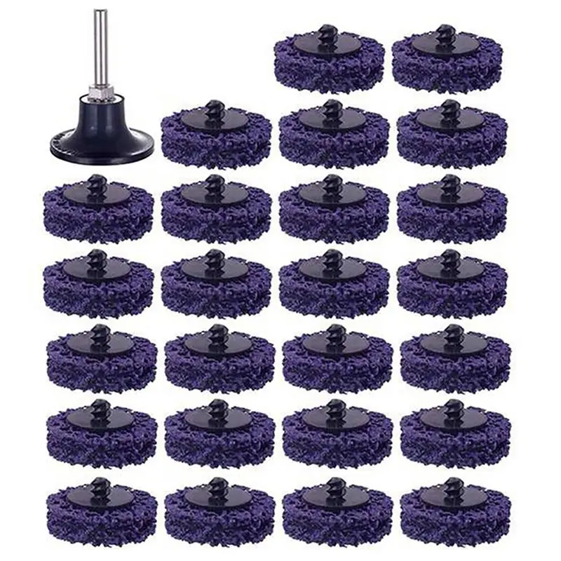 abah-100pcs-disques-de-decapage-et-de-nettoyage-rapides-de-2-pouces-50-mm-violets-pour-l'elimination-de-la-peinture-et-de-la-rouille-preparation-de-surface-avec-4-supports