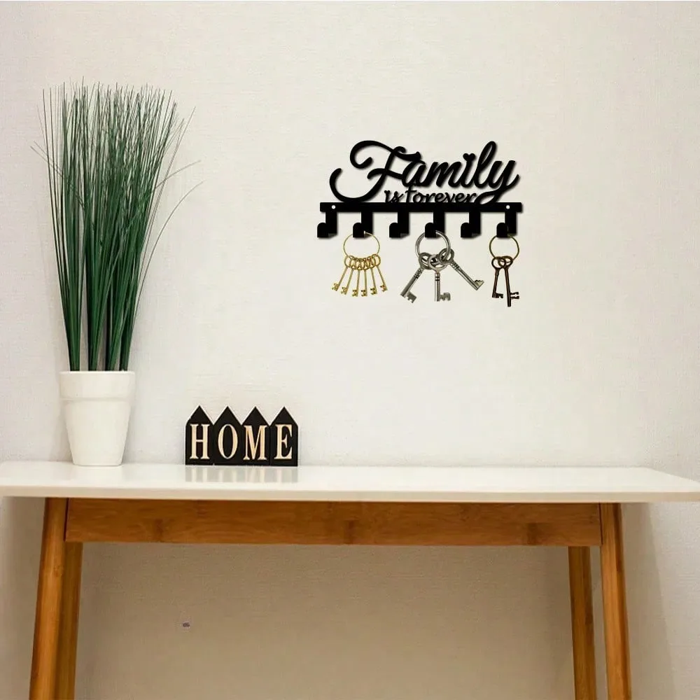 1 Buah Gantungan Kunci Kait Rumah Huruf Kreatif dari Merek G, Kerajinan Rumah Besi Tempa Hitam untuk Rak Mantel Terpasang Di Dinding Balkon