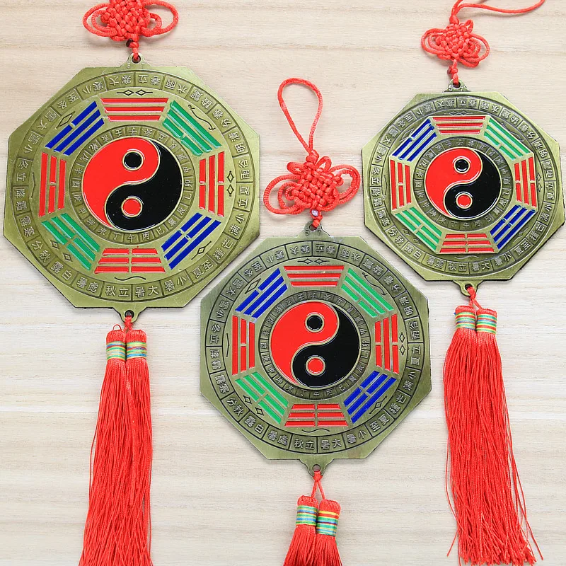 Tai Chi Bagua Mirror Pendant Zodiac Twenty-four Solar Terms Home Hanging Gate Mirror Resolution Door to Door