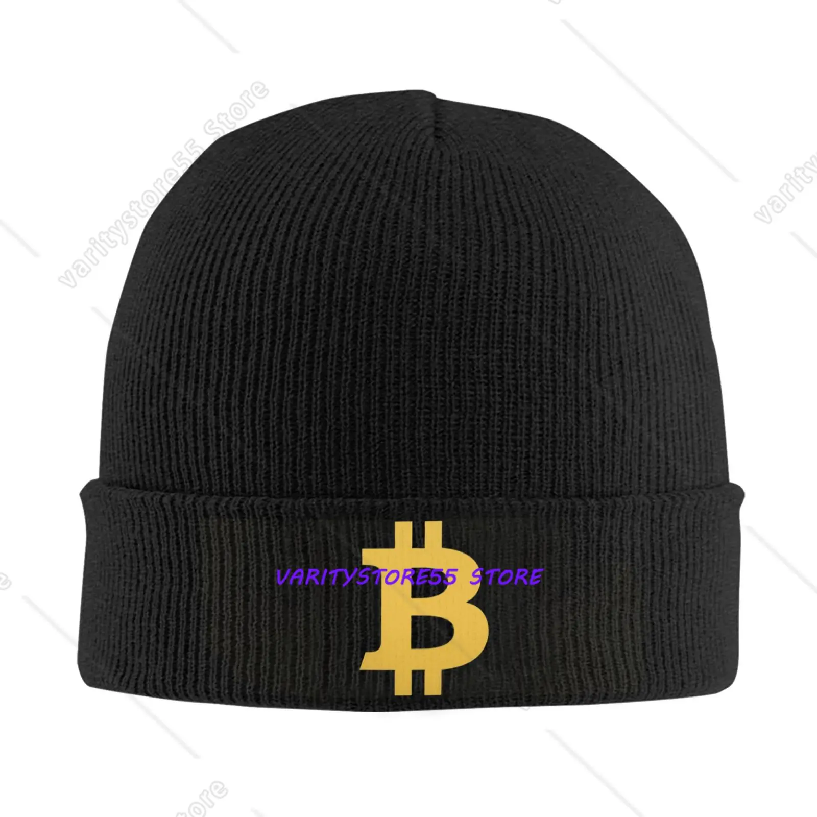 Bitcoin Print Truck Bonnet Hats Unisex Elastic Knit Hat Winter Warm Skullies Beanies Head Wrap Caps Travel Cap Skullies Hats