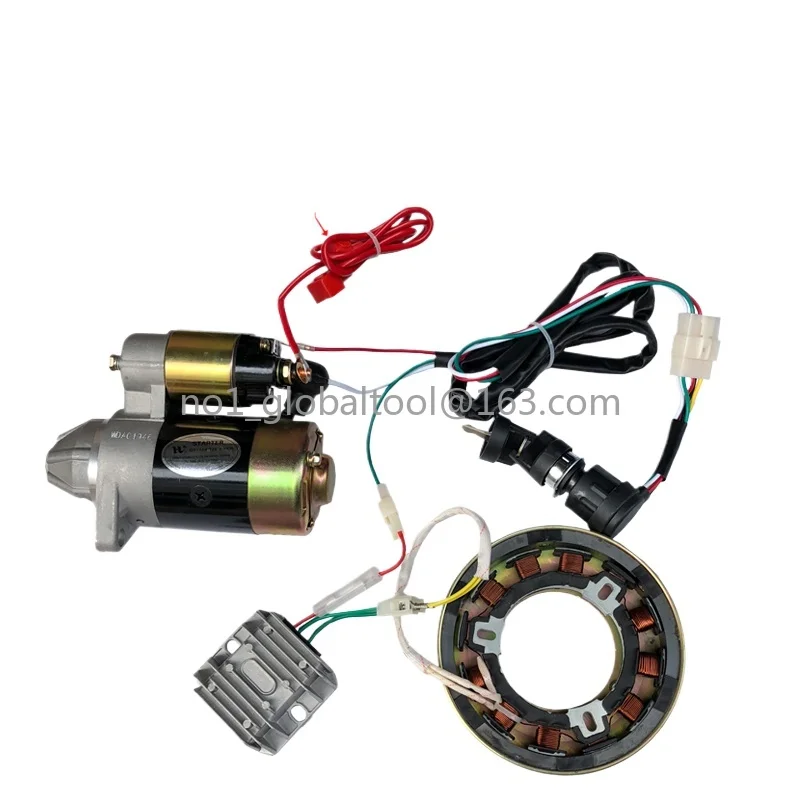Diesel Generator Micro Cultivator Parts 178 186F Electric Door Lock Start Switch Connecting Wire 3/5KW Electric Door Lock