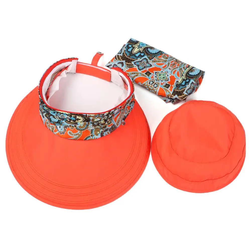 1Pcs Fashion Women Summer Outdoor Riding Anti-UV Sun Hat Beach Foldable Sunscreen Floral Print Caps Neck Face Wide Brim Hat