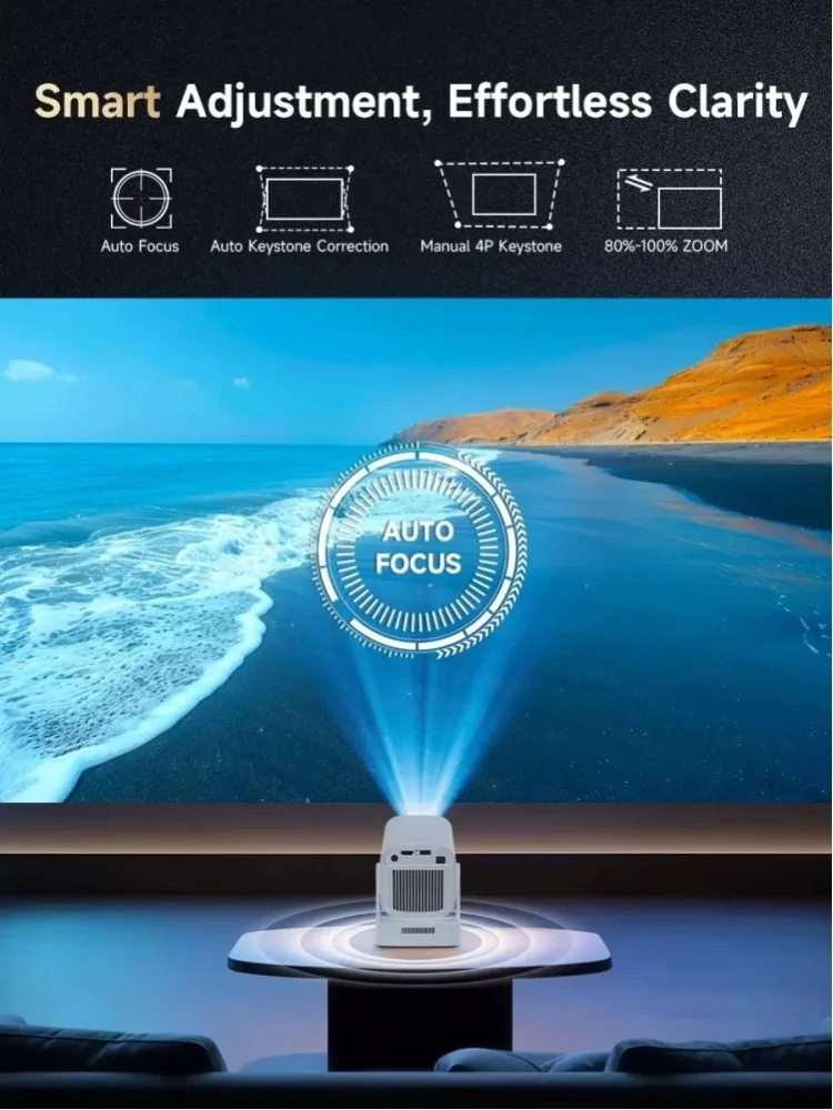 Magcubic HY310 Heim- und Outdoor-Filmprojektor 4K Projektor Autofokus Native 1080P Projektor 330ANSI Dual WLAN BT5.4 Air Mouse Sprachsteuerung