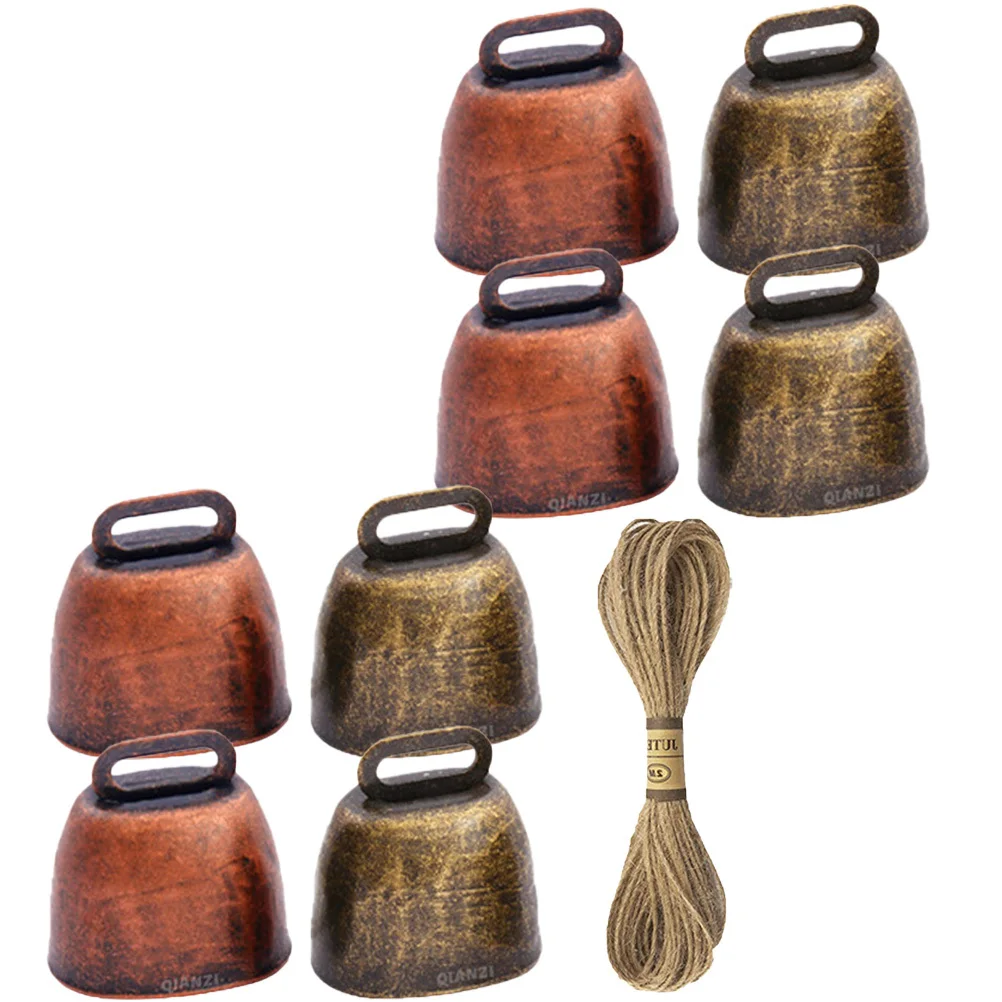 1 مجموعة 1 مجموعة الرجعية الحيوانات الأليفة خمر جرس الرعي للزراعة مكافحة خسر الماشية أجراس معلقة معدنية البقرة الماعز الأغنام جرس بصوت عال دائم