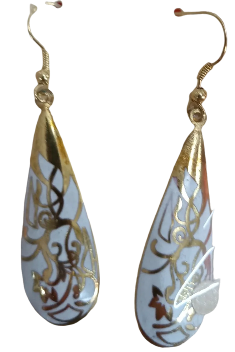 

Vintage Enamel filigree Openwork Waterdrop Earrings Cloisonne Jewelry Ethnic Women Accessories Chinese Traditional Handicrafts