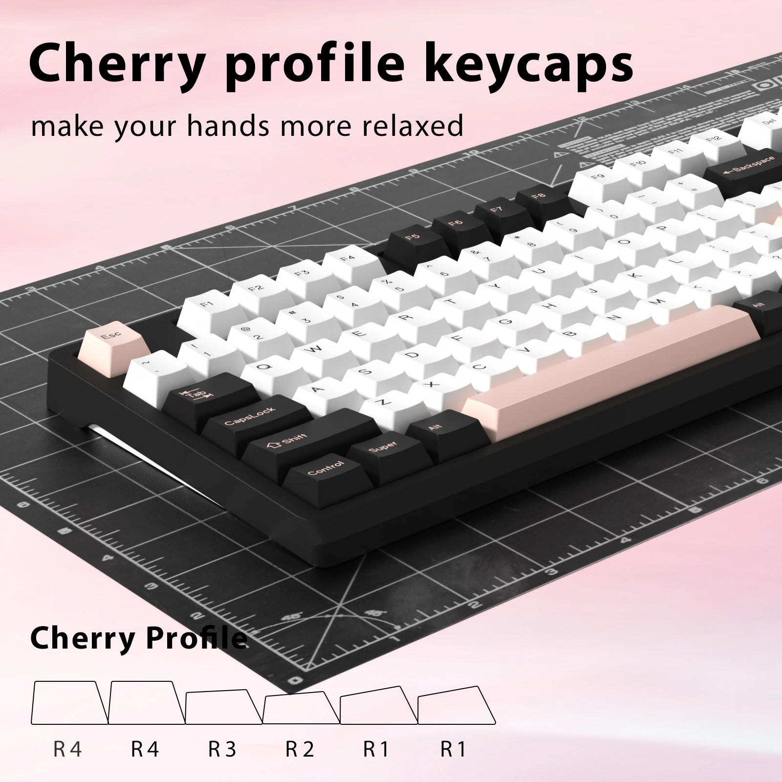 Imagem -03 - Kbdiy-gmk Olivia Kit Teclado Mecânico Retro Gaming Key Cap Tiro Duplo Pbt Iso 7u Interruptor mx Perfil Cereja