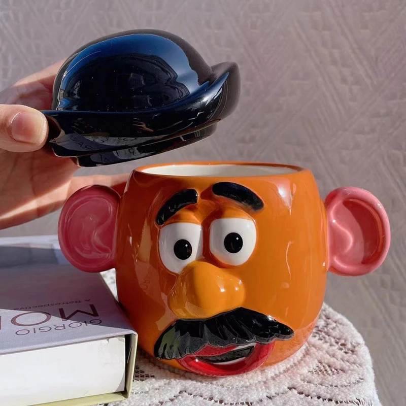 15cm Disney Cartoon Toy Story Mr.Potato Head Mug Cup Anime Figure Toy With Lid Large Capacity Ceramic Children Birthday Gifts