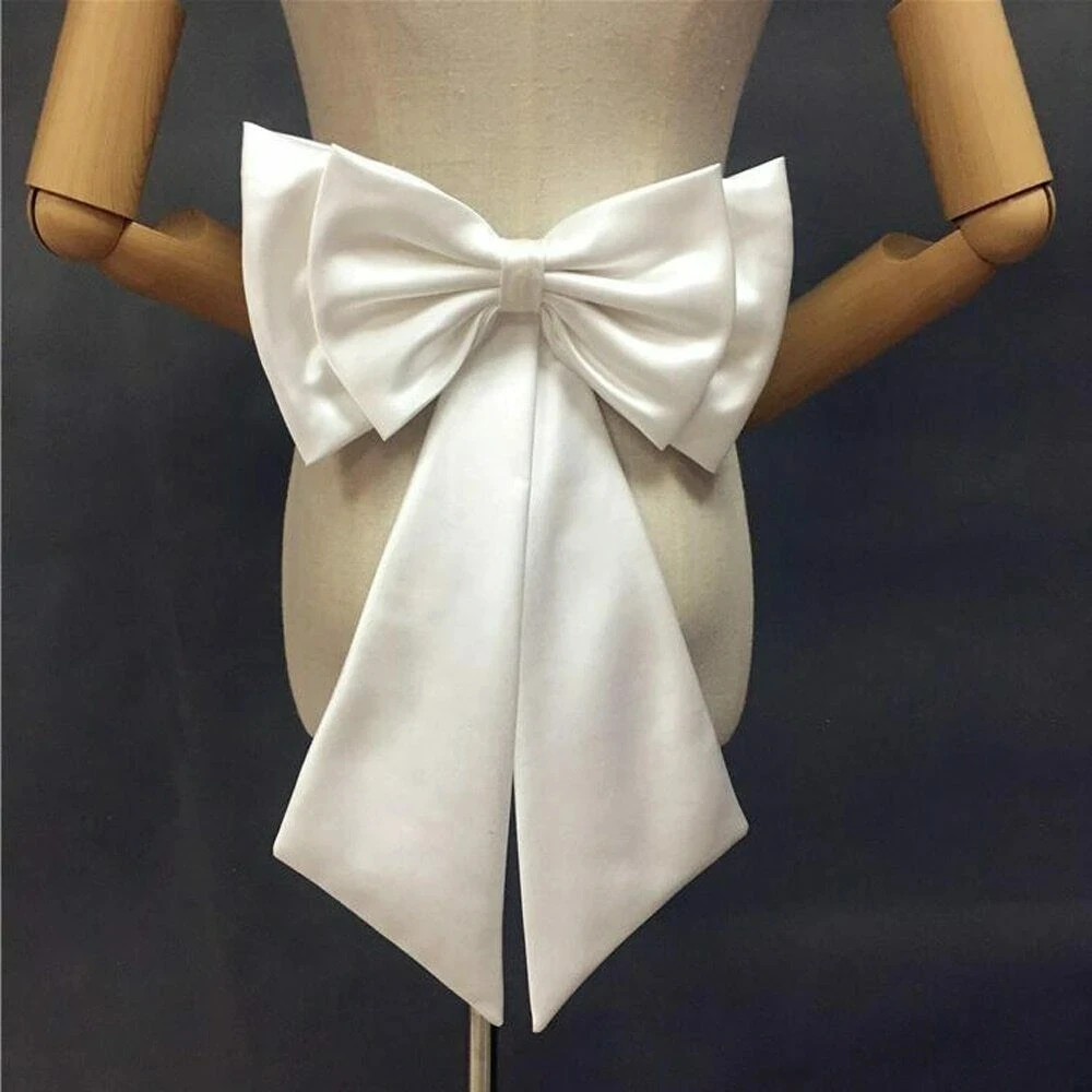 White Ivory Bridal Bow Removable Wedding Dress Satin Bow Wedding Accessories