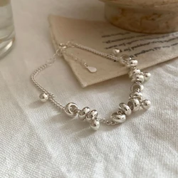 925 Sterling Silver Bracelet Beads Circles Rings Droplet Geometric Punk For Woman Girl Fashion Jewelry Gift Dropship Wholesale
