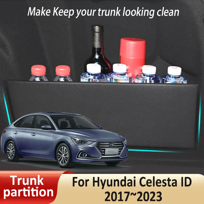 

Car Organizer Trunk Side Partition For Hyundai Celesta ID 2017~2023 2018 Auto Parts Interior Trunk Accessories Storage Box Tools