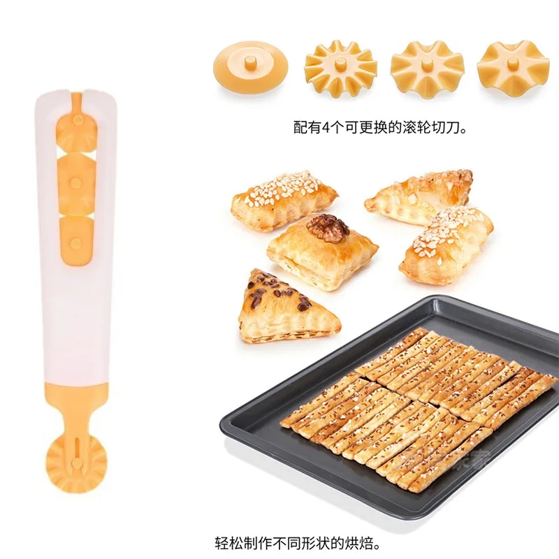 أداة الخبز البلاستيكية سحب صافي عجلة البيتزا المعجنات شعرية الأسطوانة القاطع للعجين كوكي فطيرة الحرفية اكسسوارات المطبخ