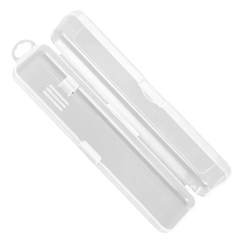 Toothbrush Travel Case Transparent Plastic Holder Portable White Covers Leakproof Compact Design Bath Accessories