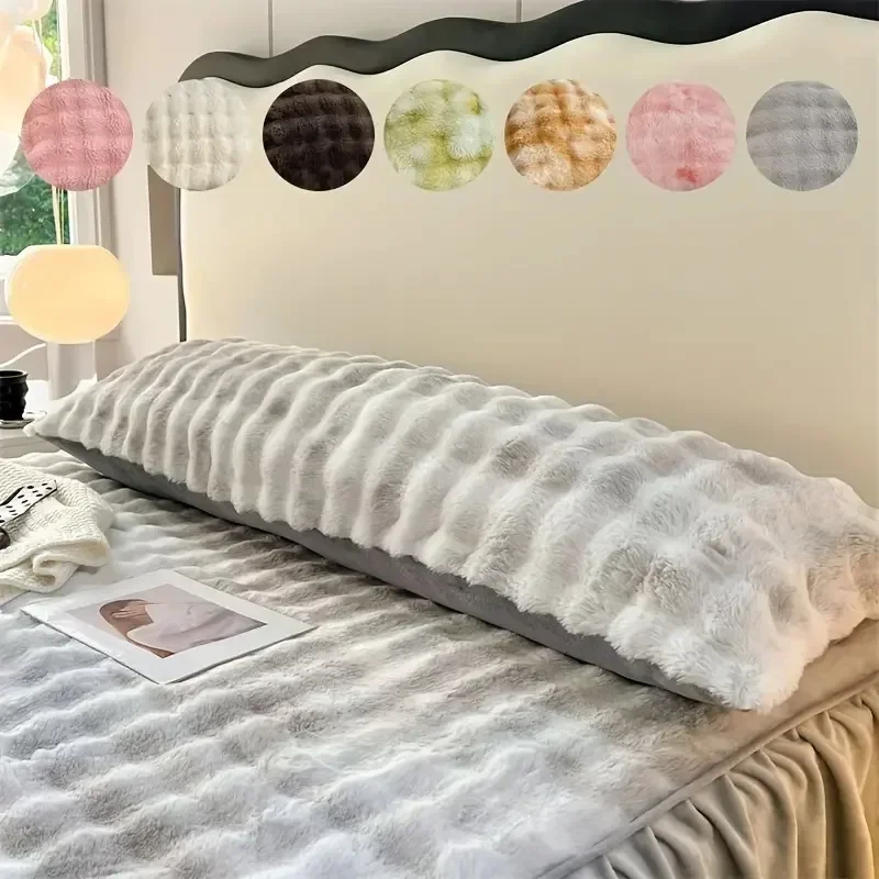 Winter Thicken Fluffy Plush Body Pillowcase Large Size Long Cushion Double Pillow Cover 120/150/180cm Dakimakura Case Home Decor