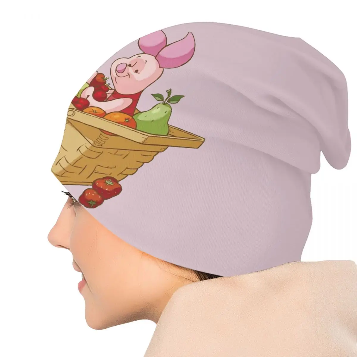 مخصص لطيف خنزير صغير Skullies Beanies قبعات الرجال النساء للجنسين الشارع شتاء دافئ الحياكة قبعة الكبار الخنازير فيلم كبير بونيه القبعات