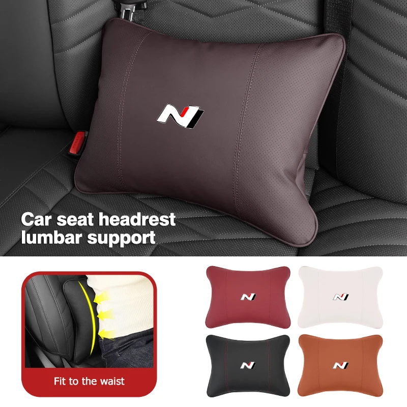 Car Lumbar Support Neck Pillow Waist Support Backrest Cushion For Hyundai Sonata i30 i20 Tucson Elantra Kona N Line