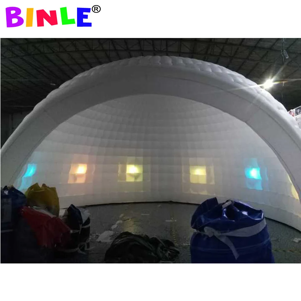 8x7x5mH big mobile blow up dome shaped inflatable wedding party tent with LED light for outdoor events